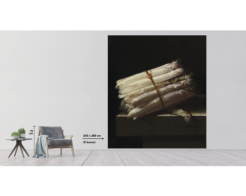 Imagine de perete cu motiv de sparanghel, dimensiune 243 x 280 cm