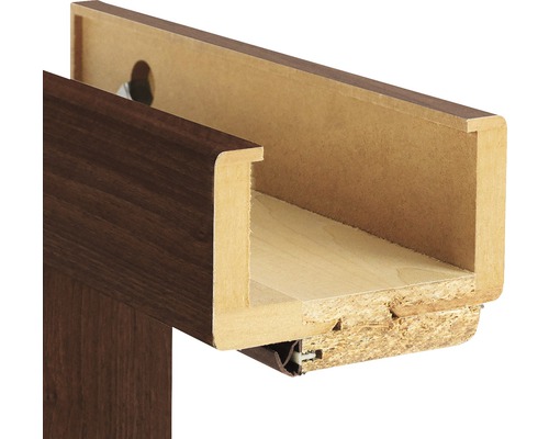 Șină de profil din lemn cu fixare cu cleme