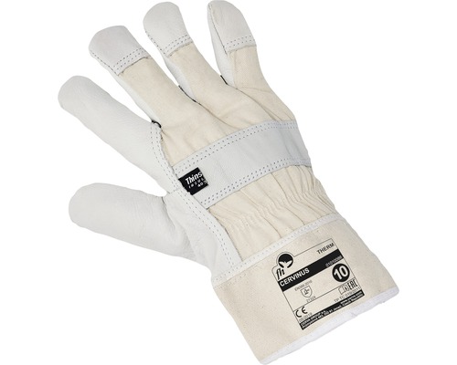 Mănușă de lucru din piele și material textil