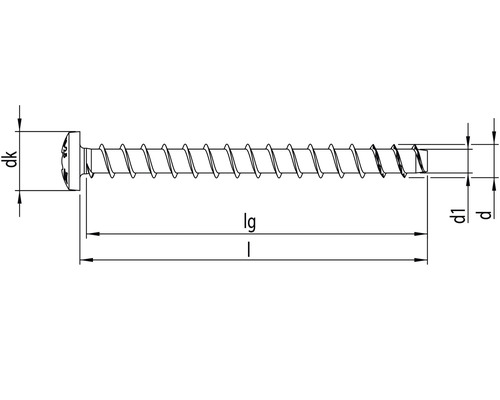Desen tehnic al unui șurub cu dimensiuni