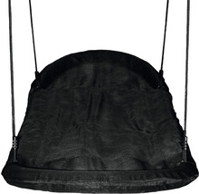 Scaun suspendat din material textil cu suspensie pe cablu