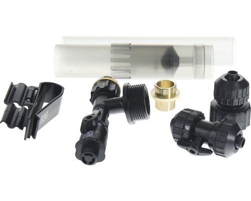 Set de accesorii pentru furtun de grădină cu tub transparent, racord în T, racord pentru furtun și suport