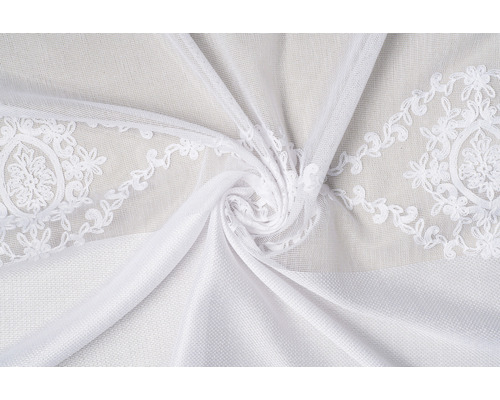 Țesătură tip voal pentru perdele, cu broderie