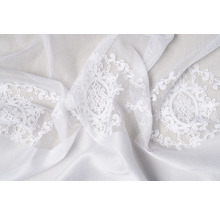 Pânză decorativă albă cu broderie