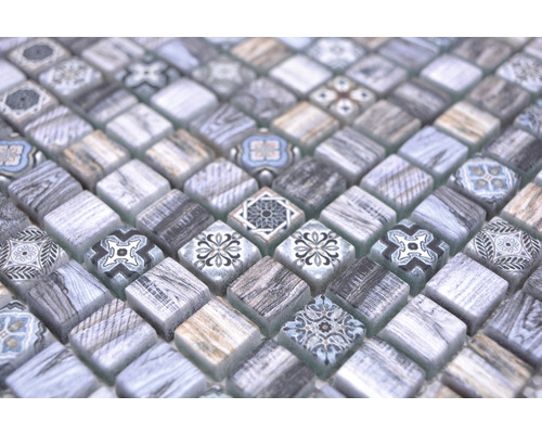 Plăci de mozaic cu model și aspect de lemn