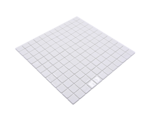 Placă de mozaic pătrată albă