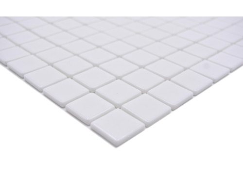 Plăci de mozaic pătrate albe