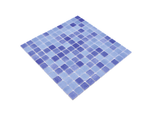 Placă de mozaic cu elemente pătrate albastre