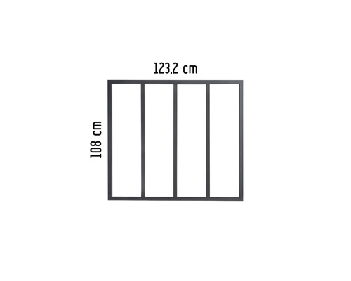 Element de gard de grădină cu dimensiunile de 123,2 cm pe 108 cm