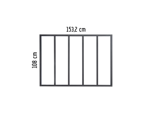 Panou de gard cu dimensiunile de 153,2 cm pe 108 cm