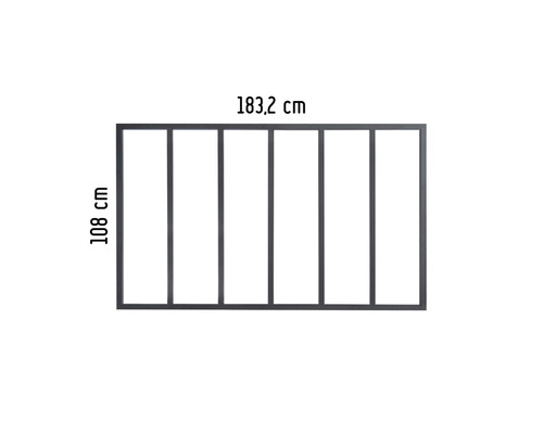 Panou metalic pentru gard, 183,2 cm lățime și 108 cm înălțime