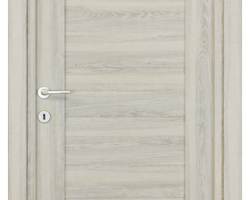 Ușă de lemn cu mâner și broască