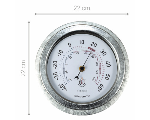 Termometru rezistent la intemperii cu diametrul de 22 de centimetri