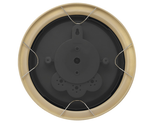 Spatele unui ceas cu margine rotundă și sistem de suspensie