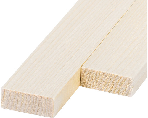 Două șipci din lemn netratat