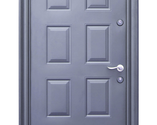 Ușă metalică cu mâner și încuietoare