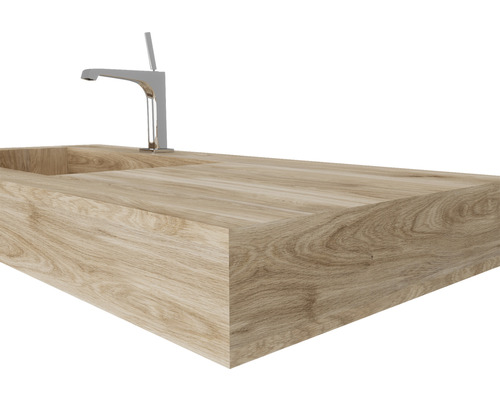 Blat de lavoar din lemn cu baterie