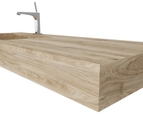 Blat de lavoar din lemn cu baterie