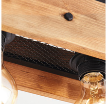 Plafonieră vintage Calandra E27 max. 4x42W, lemn/negru