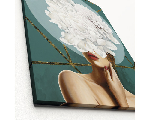 Tablou decorativ de perete cu motiv floral și femeie