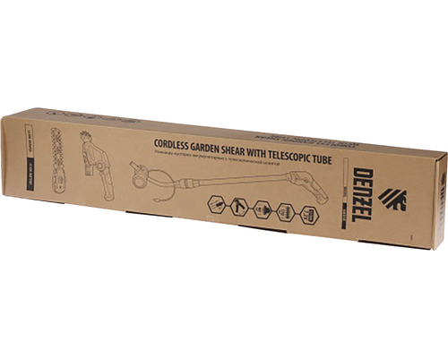 Ambalaj foarfecă de grădină cu acumulator Denzel cu tub telescopic