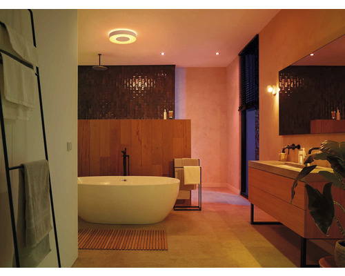 Baie cu cadă, chiuvetă și plafonieră