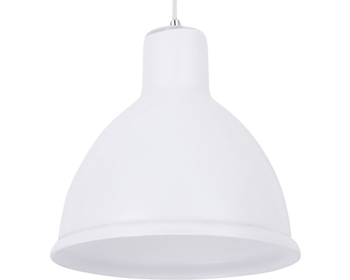 Lampa suspendată albă cu abajur curbat