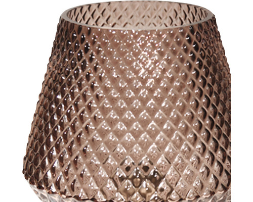 Vază decorativă din sticlă cu model rombic