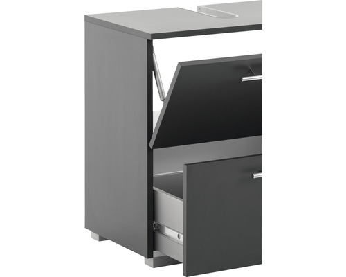 Dulap de bază pentru lavoar cu sertare și clapetă deschisă