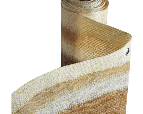 Protecție vizuală Konsta HDPE 180g/m2 5x0,9 m maro/alb Ecran de intimitate rulou din material textil cu ochiuri