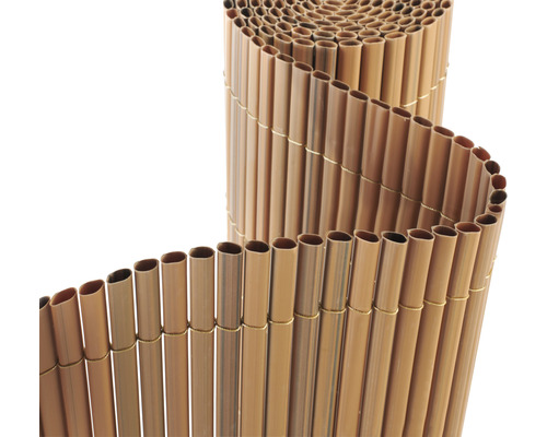 Protecție vizuală Konsta PVC oval 3x0,9 m teak Covoraș de bambus rulat pentru gard de grădină