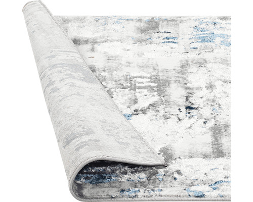 Covor cu model abstract în gri și albastru