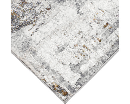 Covor cu model abstract în gri și alb