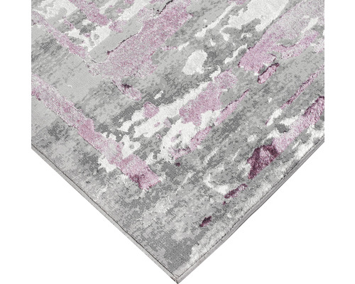Covor cu model abstract în gri și violet