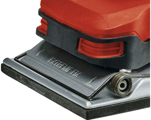 Vizualizare detaliată a unui șlefuitor vibrator cu funcția Extreme Fix