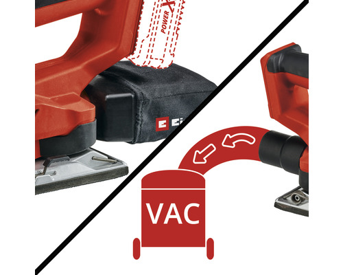 Logo Einhell și simbolul de conectare a aspiratorului pentru șlefuitoare