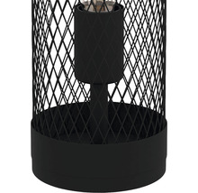 Lampă de masă decorativă cu grilaj metalic negru