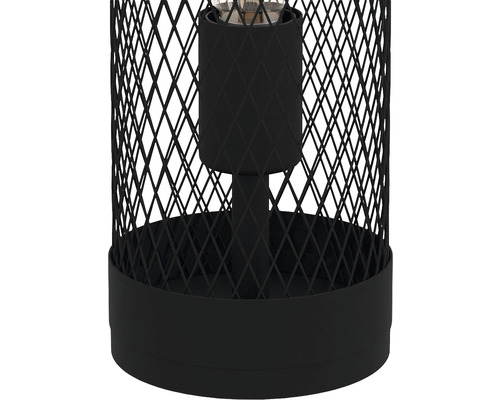 Lampă de masă decorativă cu grilaj metalic negru