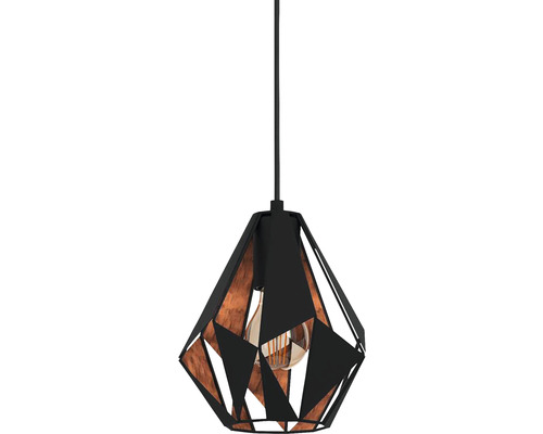 Lumină suspendată cu abajur geometric și bec