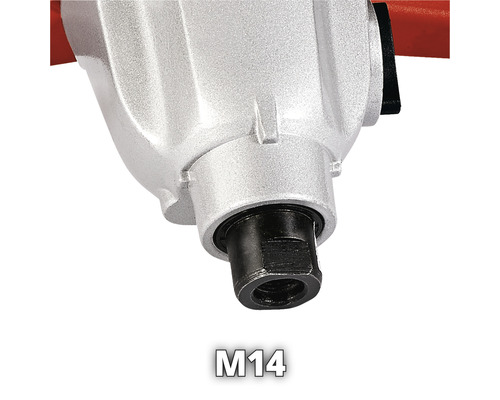 Prim-plan cu filet M14 pe o mașină.