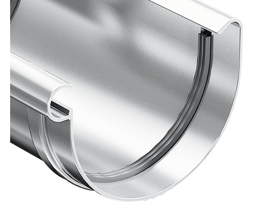 Canal de scurgere din metal în secțiune transversală