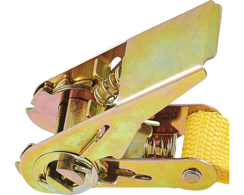 Vizualizare detaliată a mecanismului cu clichet al unei chingi de tensionare