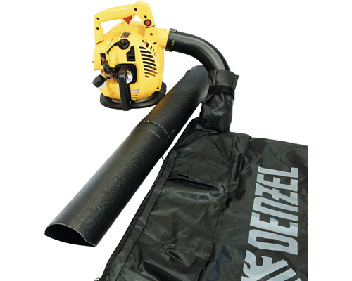 Aspirator de frunze galben cu sac de colectare