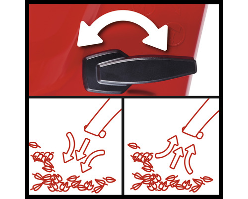 Reprezentare simbolică a unui comutator pentru funcția de aspirare și suflare a unui aspirator de frunze