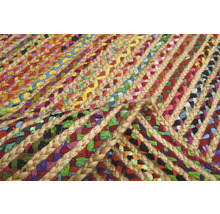 Covor împletit din iută și resturi de material textil