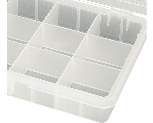 Cutie de sortare deschisă cu compartimente