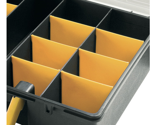 Cutie de scule cu compartimente pentru depozitarea sculelor și a pieselor mici