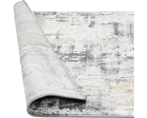 Covor cu model abstract în gri și alb