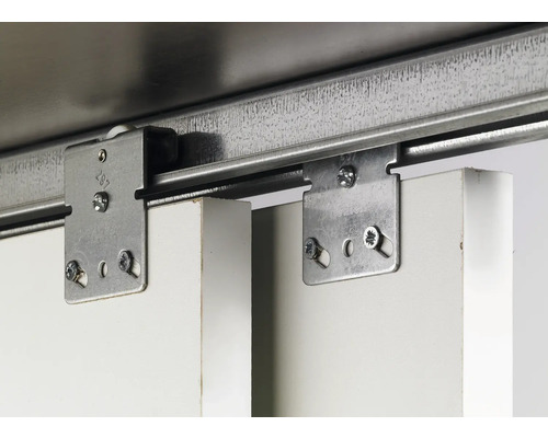 Feronerie pentru uși glisante cu șină și fixare