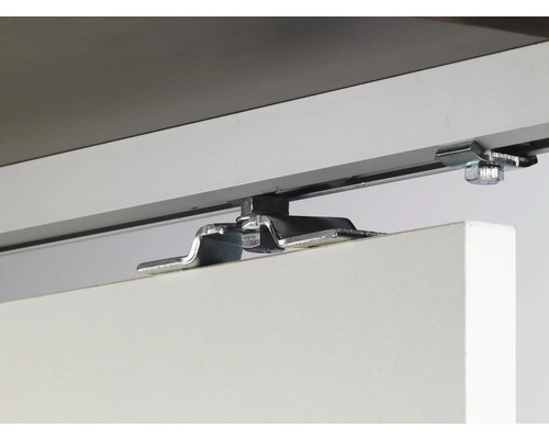 Feronerie pentru uși glisante cu șină și fixare